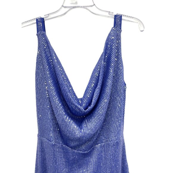 Baobab Drape Neck Teva Sequin Formal Gown Maxi Dress Size Large NWT - Picture 6 of 9